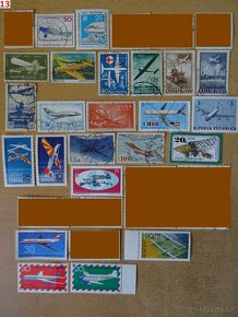 Nádherné poštové známky LIETADLÁ - 10