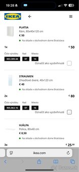 Skriňa/vitrína IKEA PLATSA 80x42x191cm + DOVOZ ZDARMA - 10