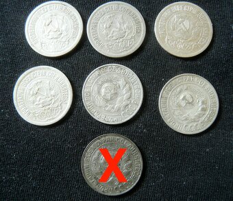 Mince Rusko - rubel, kopejky strieborné. - 10