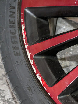 originál ALU disky VW UP 17" - model POLYGON (Black/Red) - 10