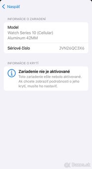 Apple Watch 10 42mm GPS LTE CELLULAR - rok záruka, nepoužité - 10