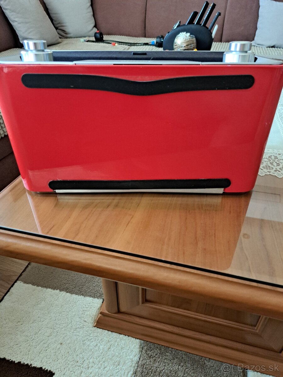 Rádio Philips ORD7100R/00, červená farba, "retro" - 11