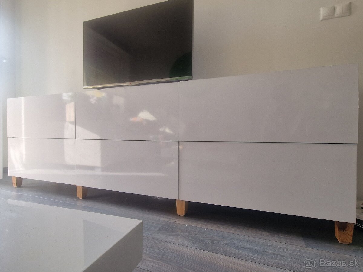 Komoda, biela, leskla - 11