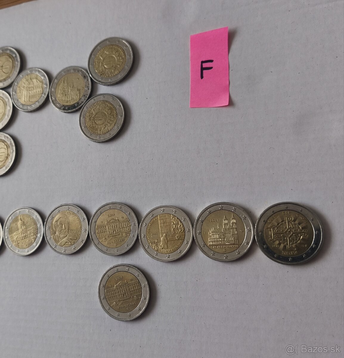 2 € pamätné mince z obehu Nemecko A,D,F,G,J - 11