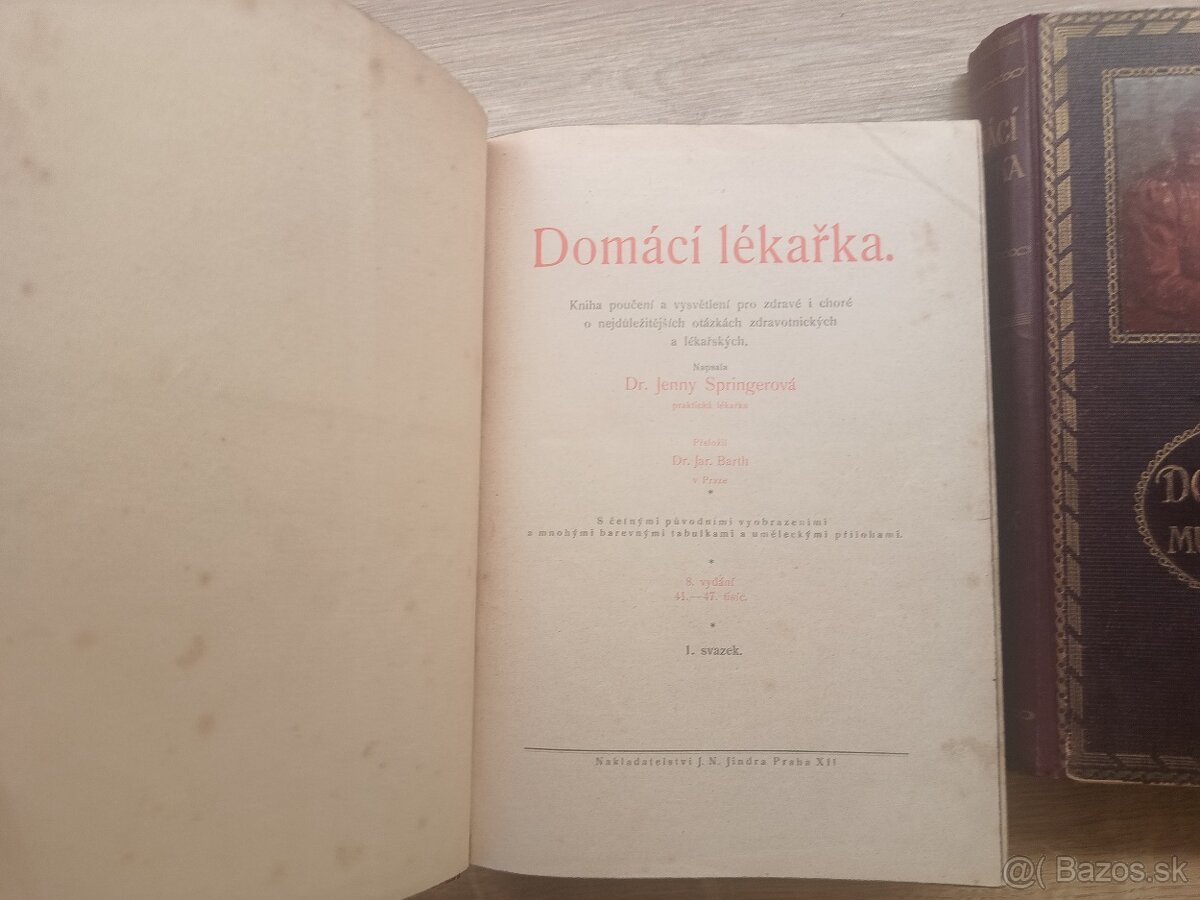 Jenny Springerová: Domáci lekárka I.,II., 1925 + rozkladacie - 11