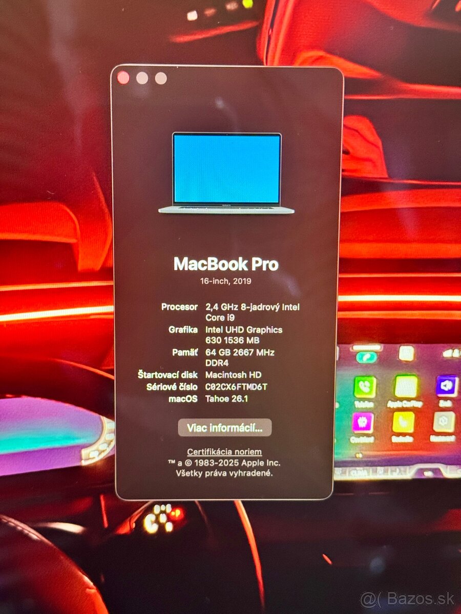  Macbook Pro 16 i9 1tb - 11