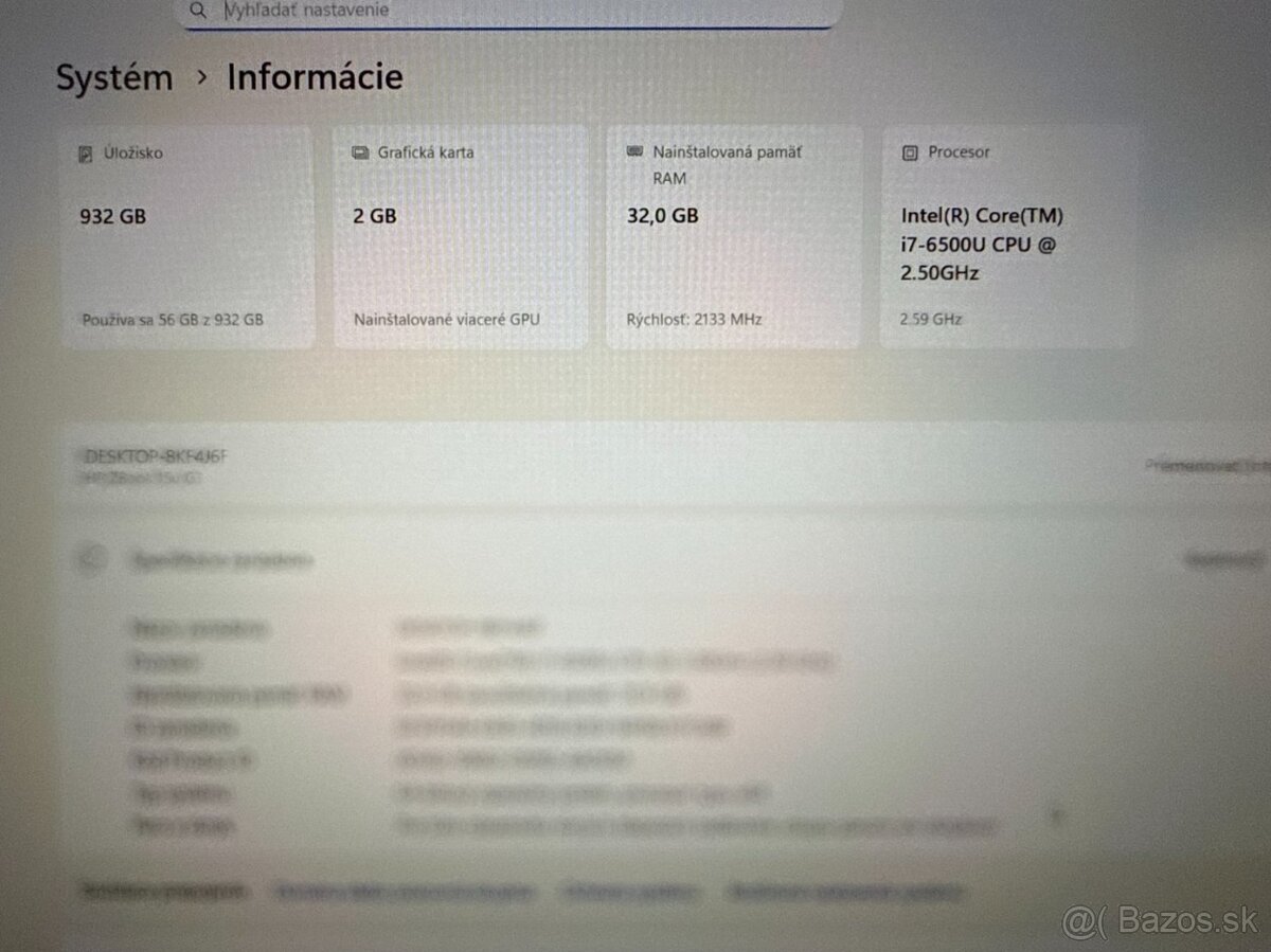 Notebook HP ZBook i7-6500U / 32GB RAM / 1TB SSD - 11