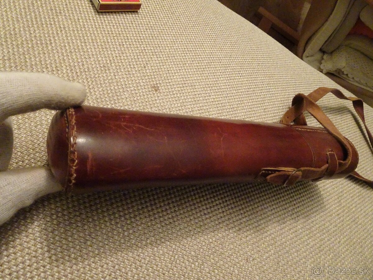 Predám kožené RUČNE ŠITÉ púzdro na puškohľad - 11