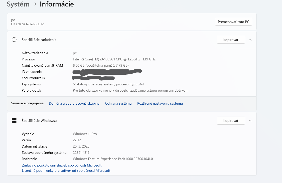 ✅Pracovný notebook HP 250 G7 - 11