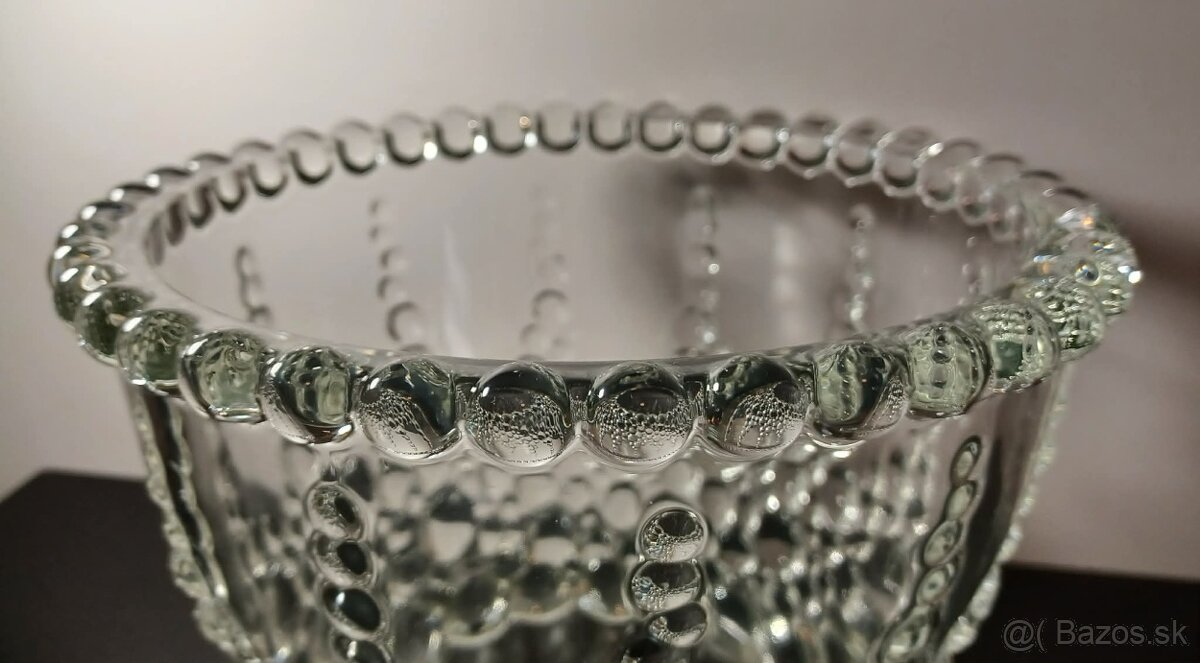 Nádherná efektná veľká sklenená misa - 11