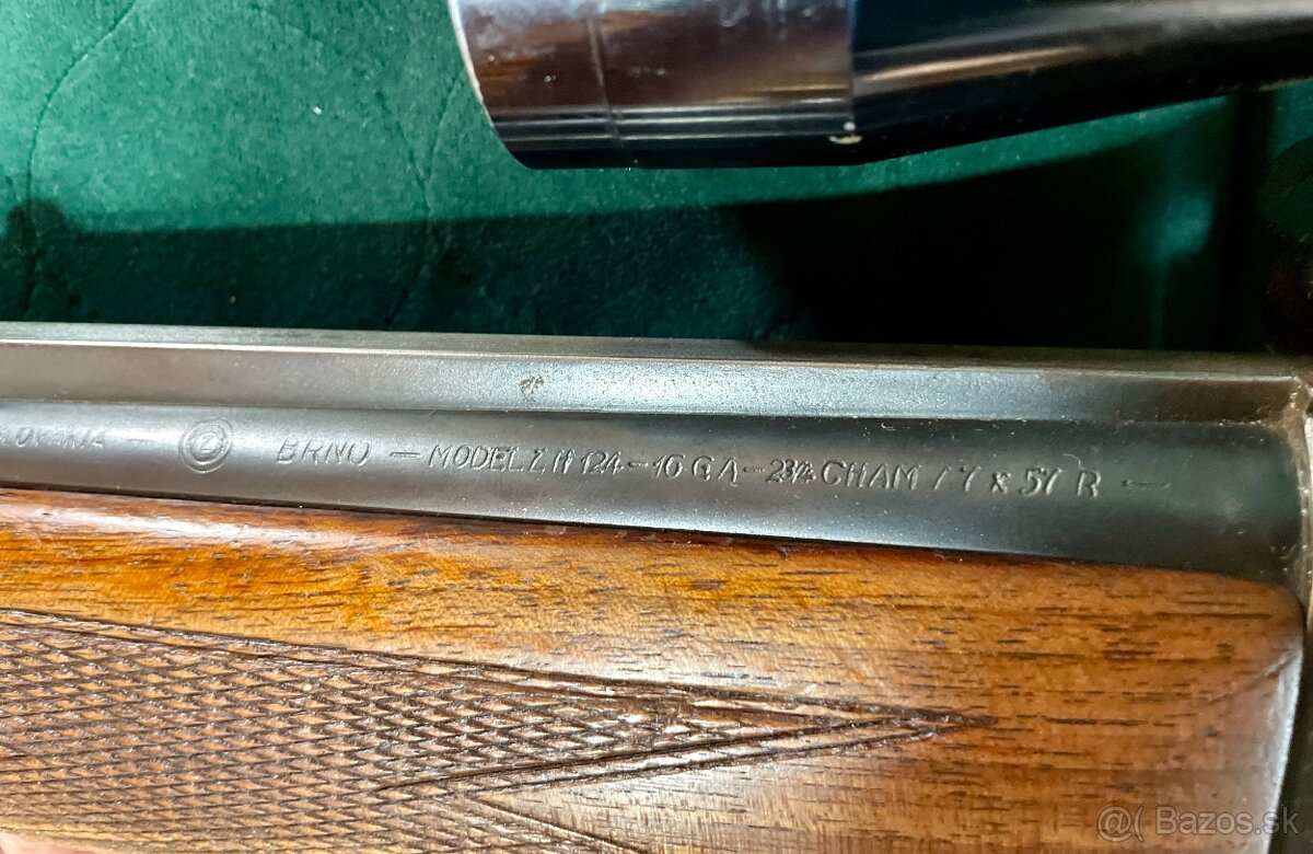Predám brokovú kozlicu ZH 124 kaliber 7/57R+ br. hlaveň 321 - 11