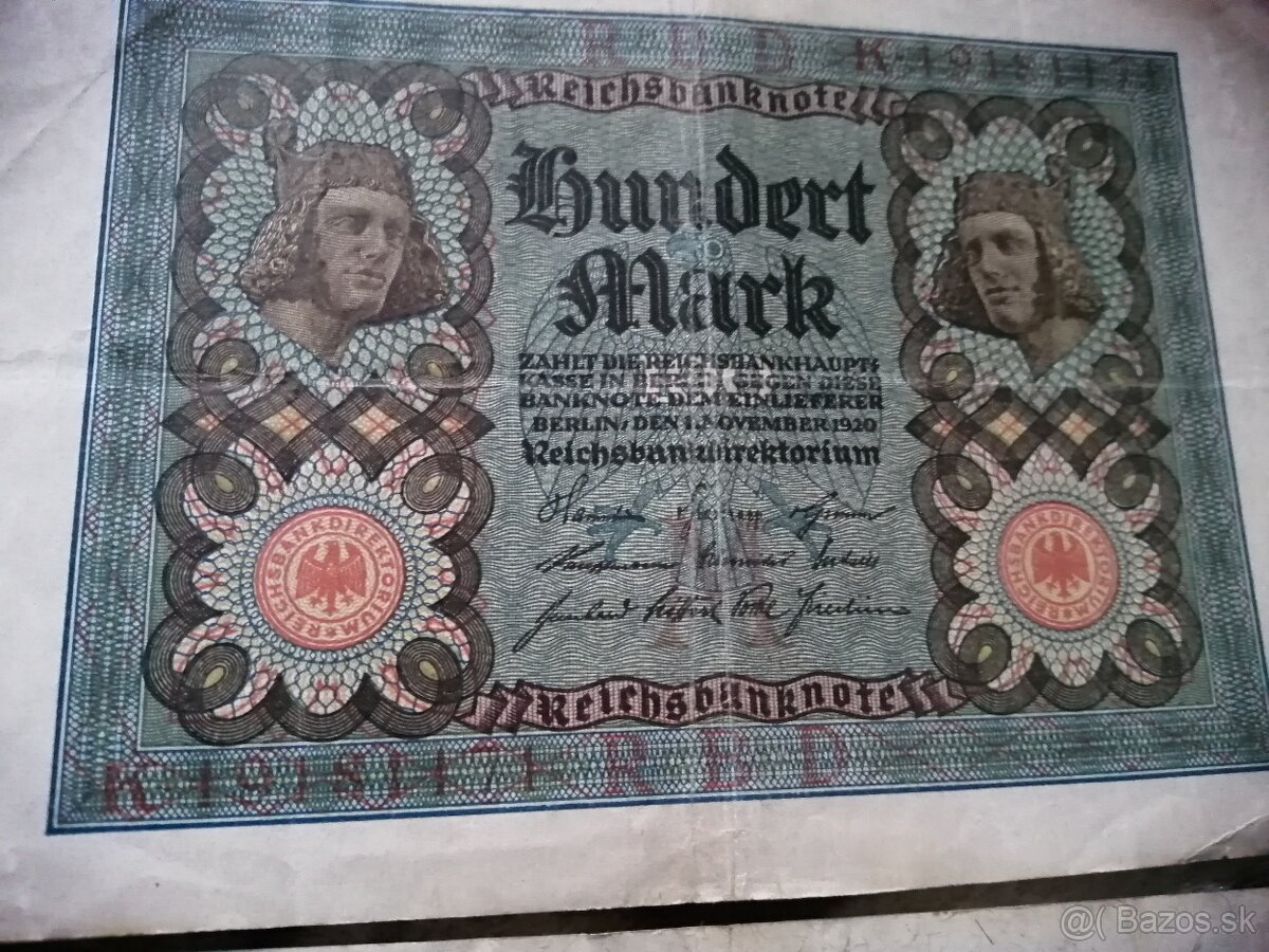 staré nemecké Ríšske bankovky - 11