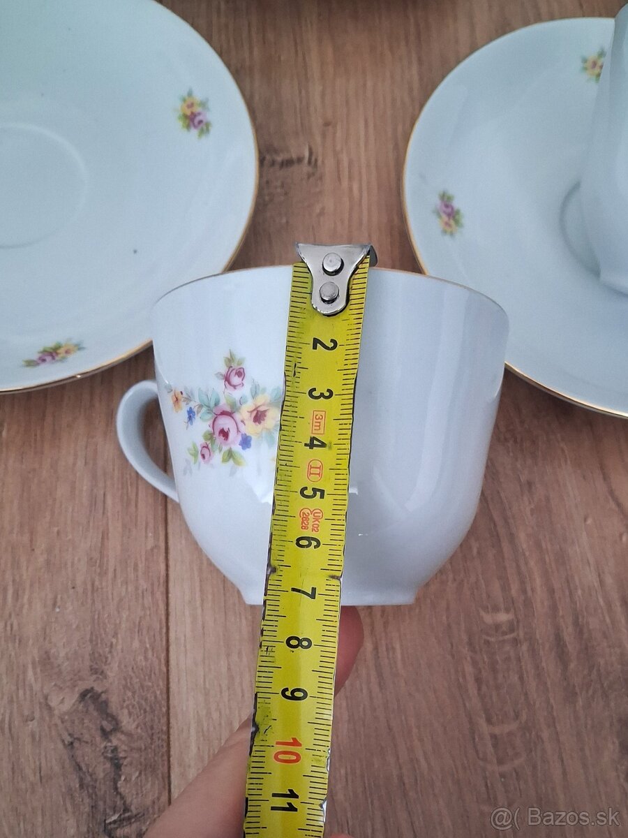 Porcelánová kávová sada - šálky + podšálky - 11