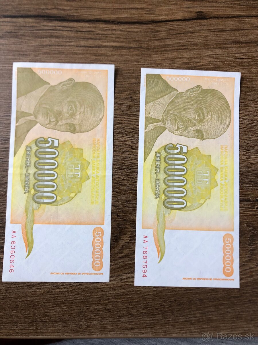 Bankovky JUHOSLAVIA 3 - 11