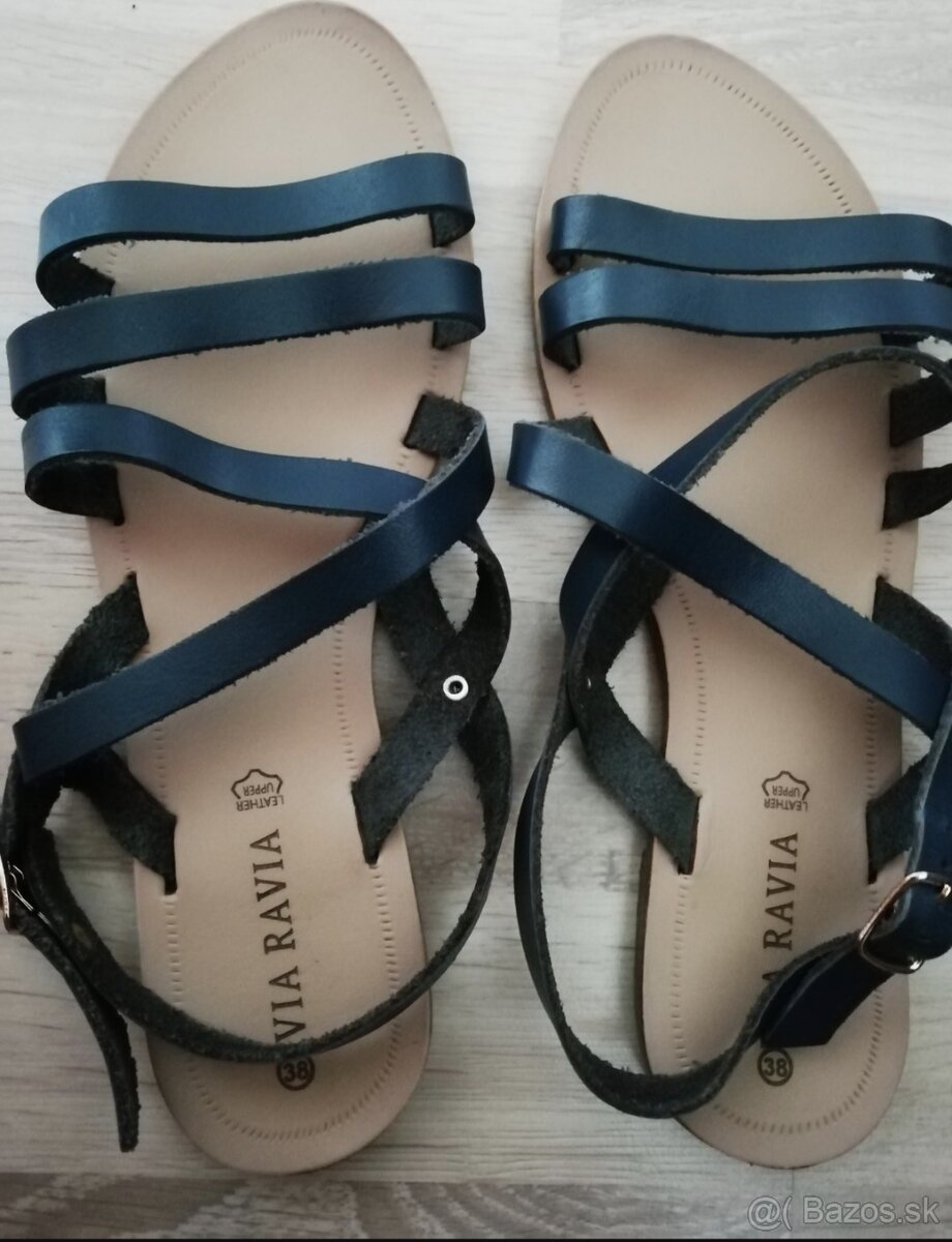 Dievčenská letná plátená obuv, sandále. - 11