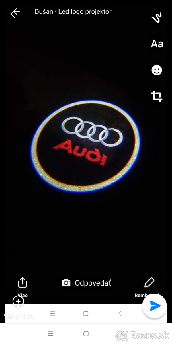 Predám VW, Skoda, Bmw, Audi led logo projektor - 11