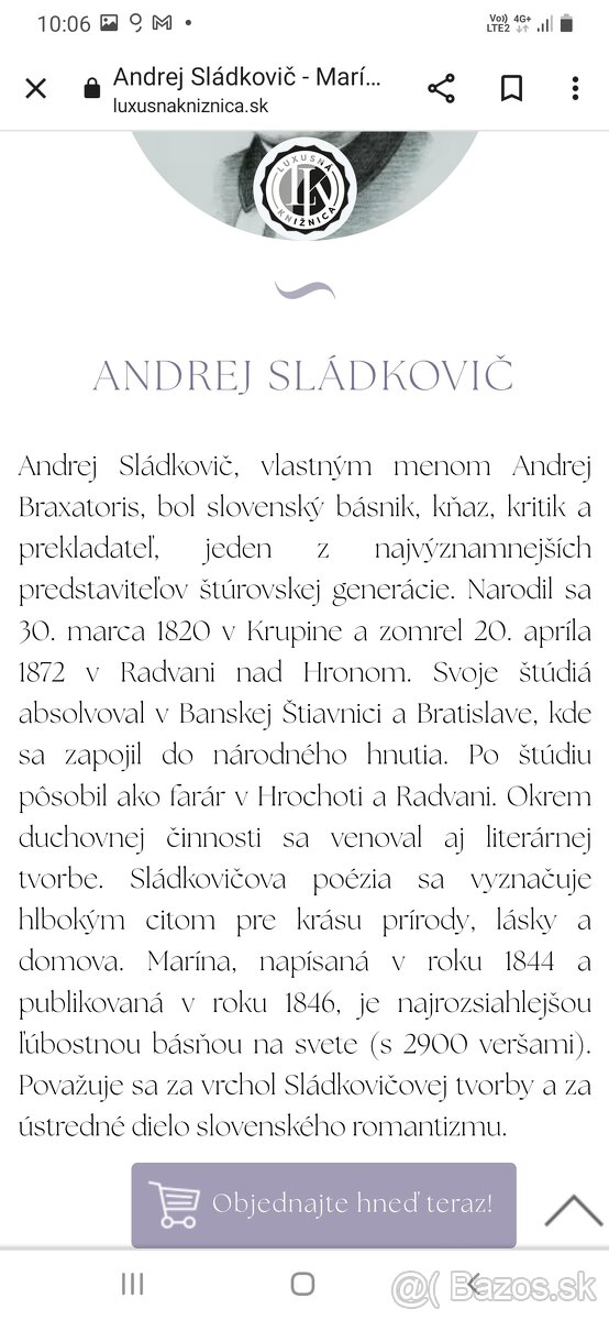 MARÍNA Andrej Sládkovič LUXUSNÁ edícia - 11