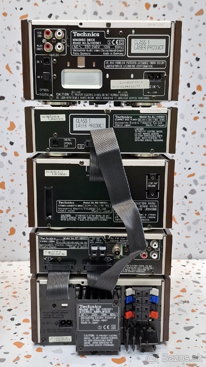 vintage rare mini hi-fi systém Technics SC-HD501 - 11