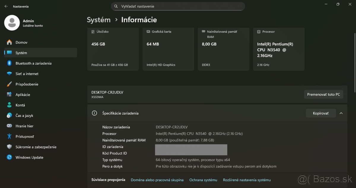 Asus X553MA /Intel Pentium N3540/8GB RAM/HD/SSD+HDD - 11