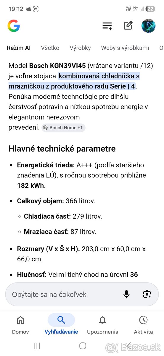 Chladnička s mrazničkou Bosch - 11