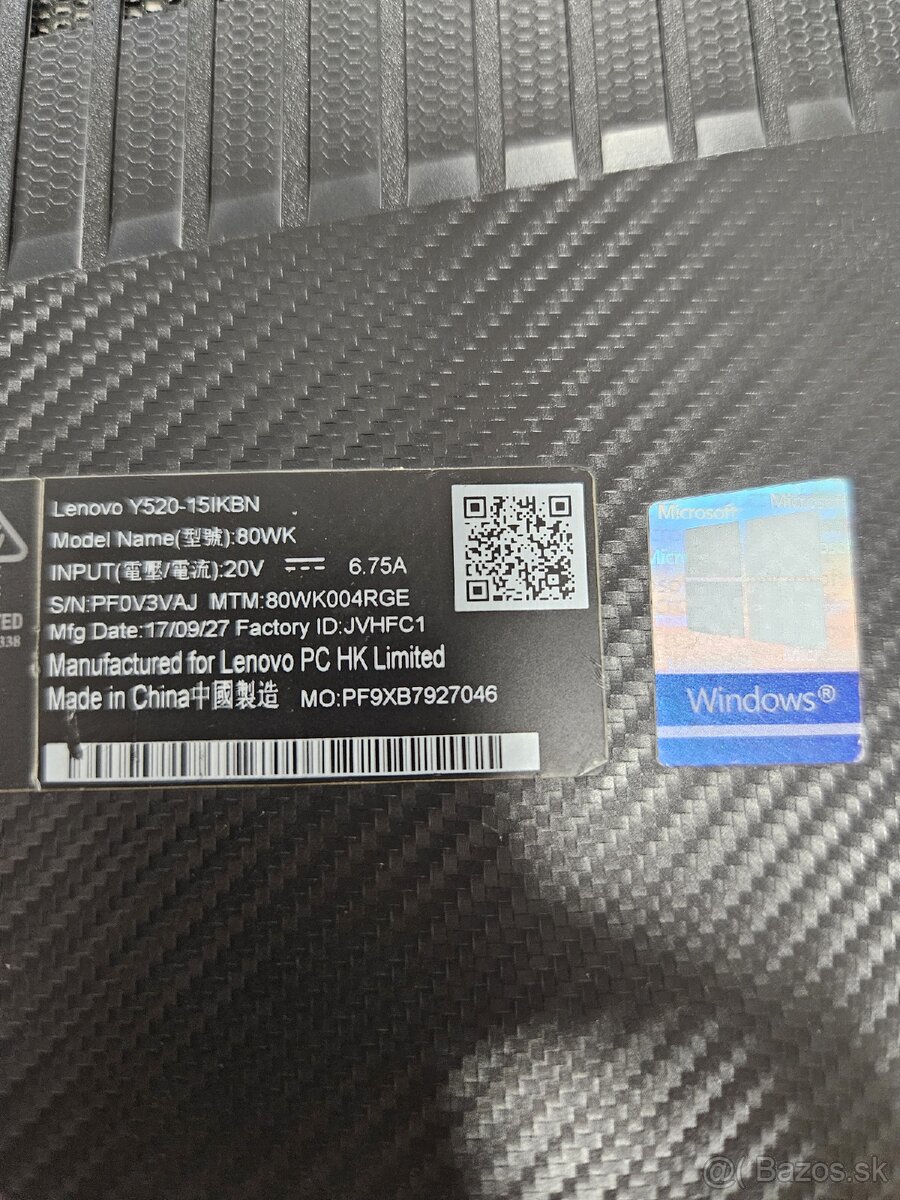 Predam herný notebook LENOVO LEGION Intel Core-i7 - 11
