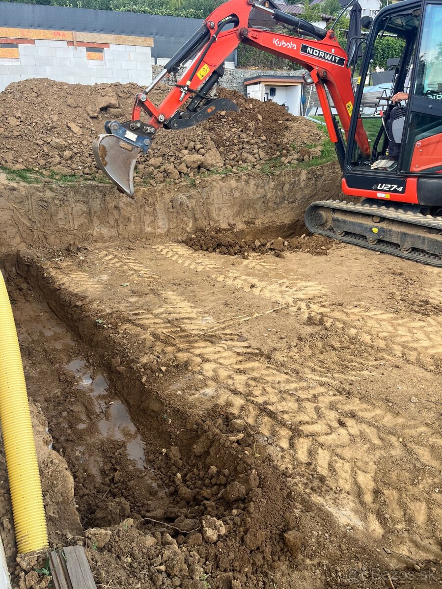 Zemné a výkopové prace minibagrom - 11
