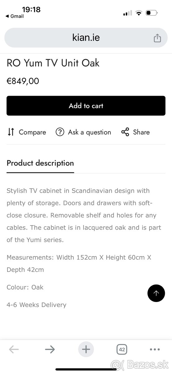 Komoda a TV stolík Rowico - 11