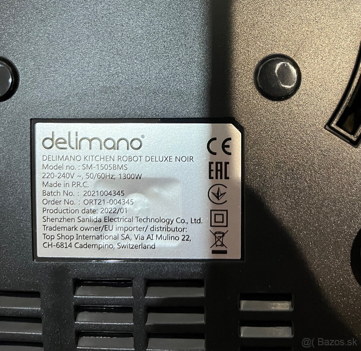 Delimano Deluxe Noir 1300w kuchynský robot - 11