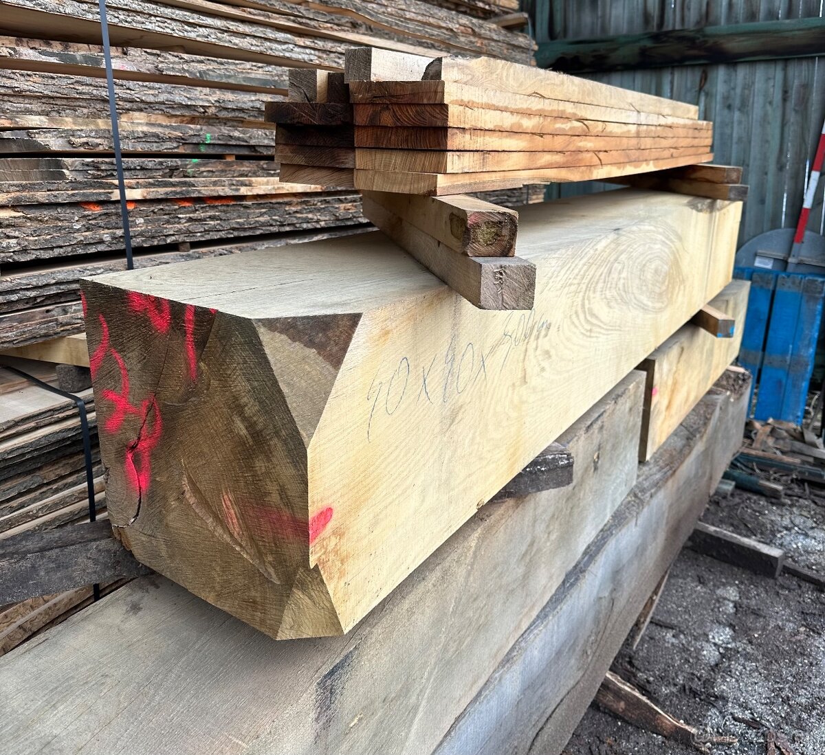 Dubové hranoly o veľkých prierezoch - 11