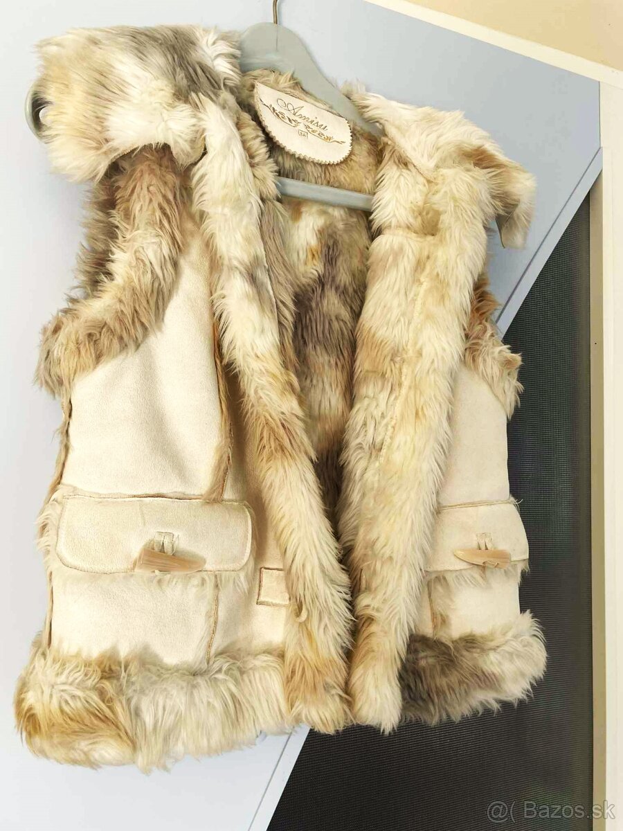 Kožušinová vesta S/M - 11