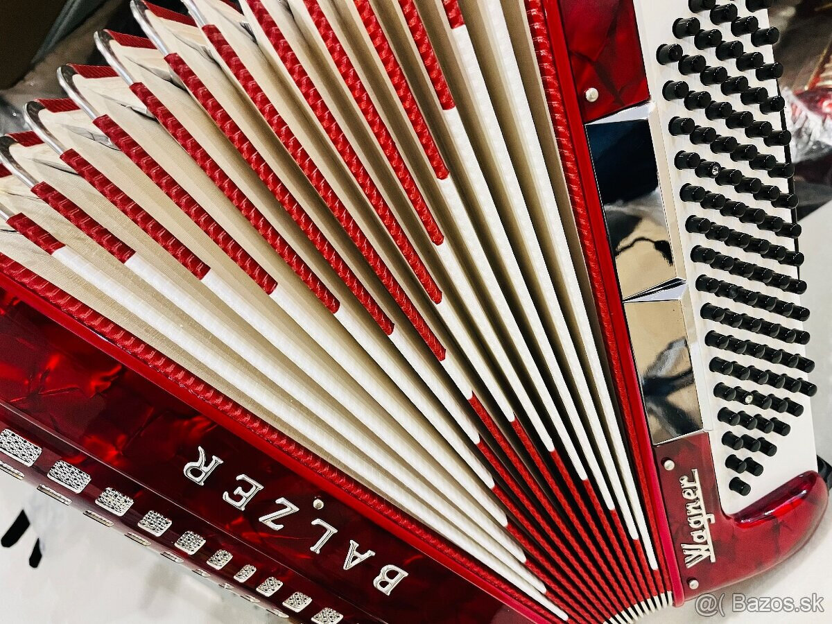 Predám krásny Taliansky akordeón Balzer Wagner 96 basový, to - 11