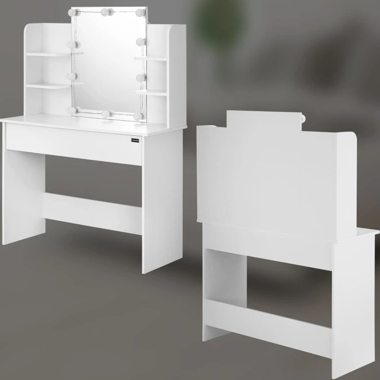 Toaletný stolík Lucia s LED osvetlením 140x110x40 - 11