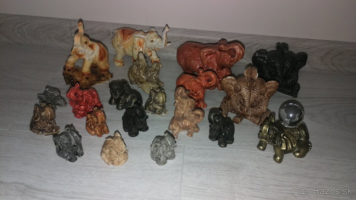 ✅ Dekoračné sošky slonov - rôzny materiál, veľkosť ✅ - 11