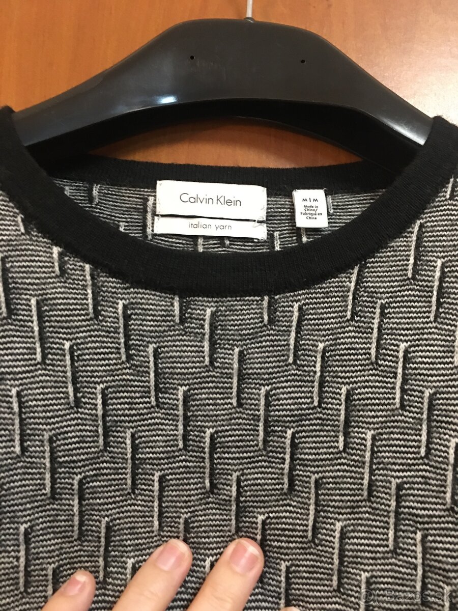 CALVIN KLEIN originál merino damsky svetrik S/M - 11