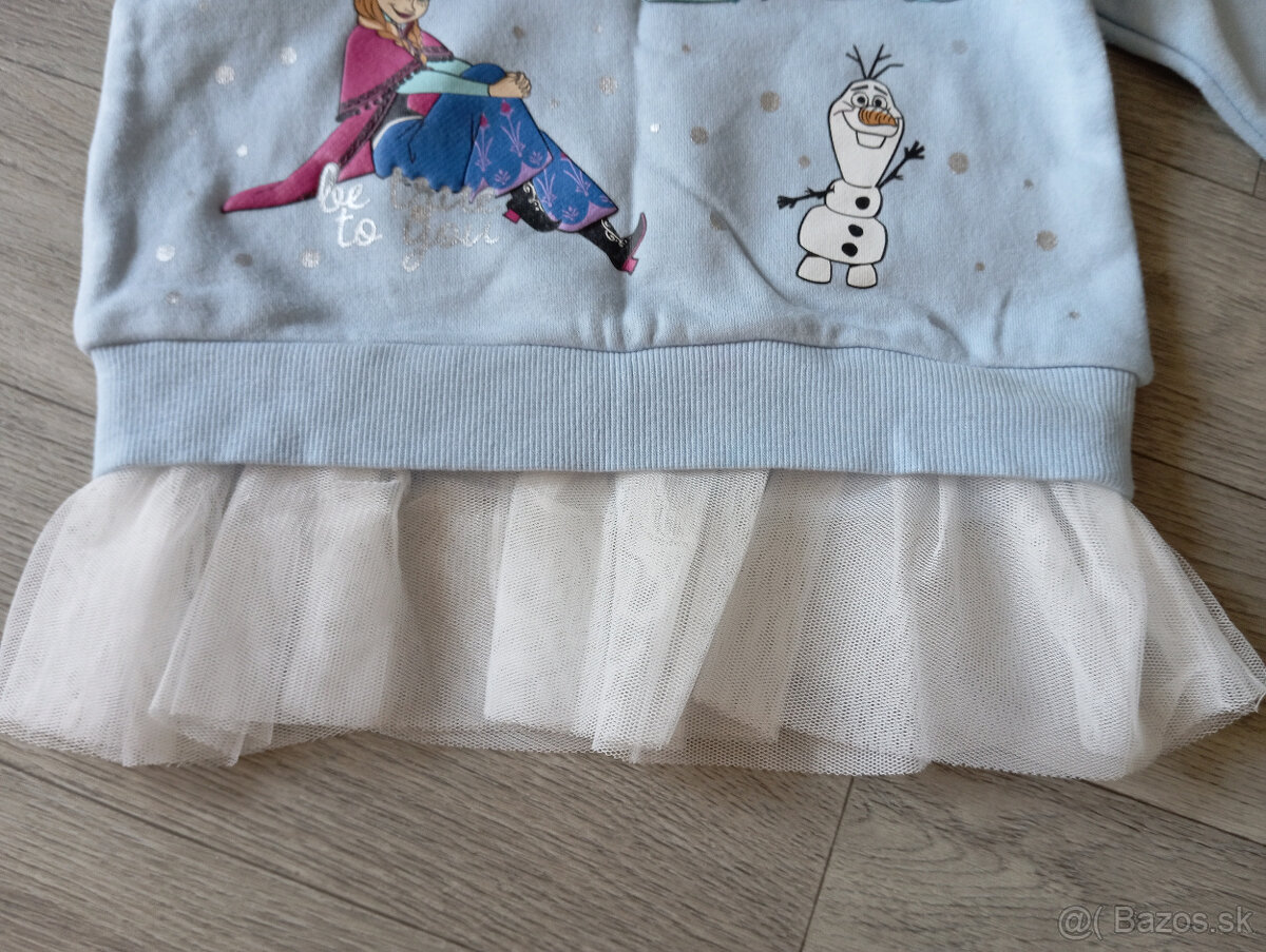 Frozen Anna Elsa Olaf bledomodré tričko mikina 104 - 11