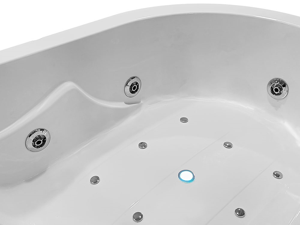 M-SPA - 0205 Pravá kúpeľňová vaňa s hydromasážou 170 x 115 x - 11