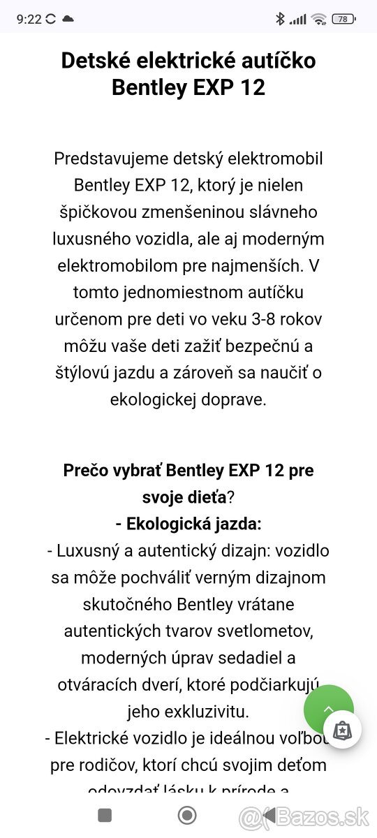 Elektrické auto Bentley - 11