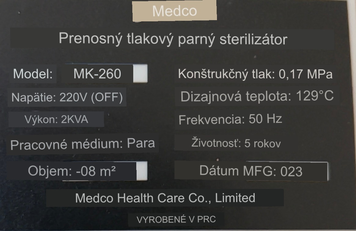 Autoklav 18l 0,17 MPa Sterilizacny pristroj - 11