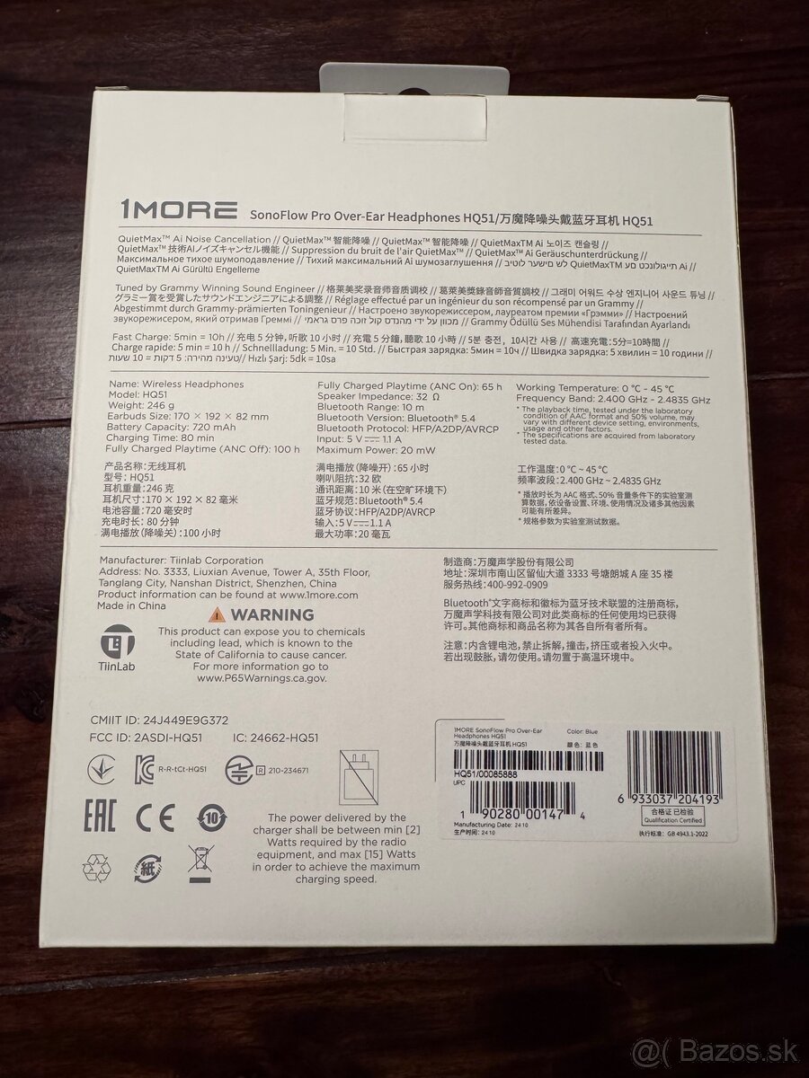 1MORE SonoFlow Pro HQ51 Bluetooth slúchadlá - 11