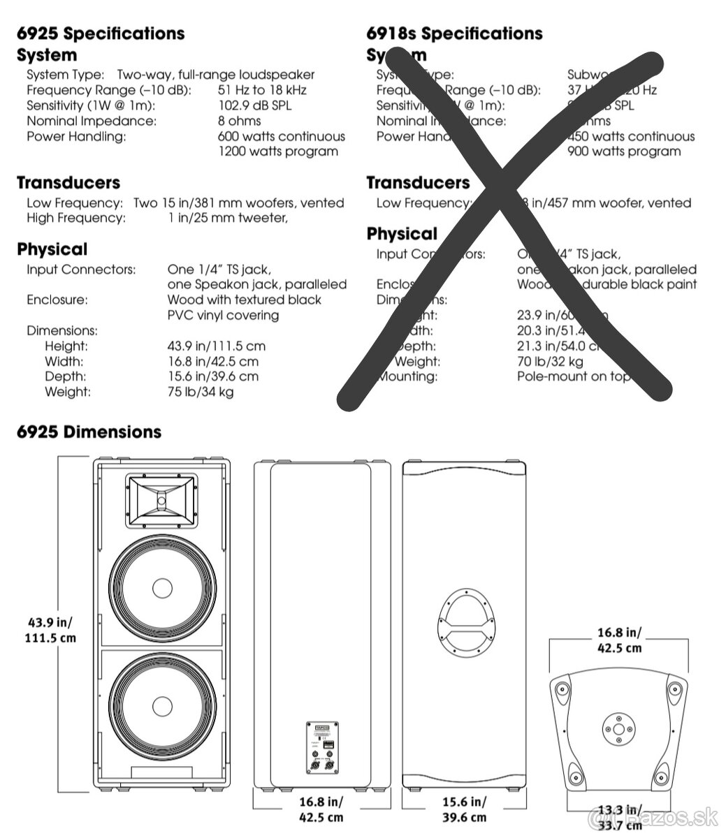 repro 15" Tapco 6925 600W - 11