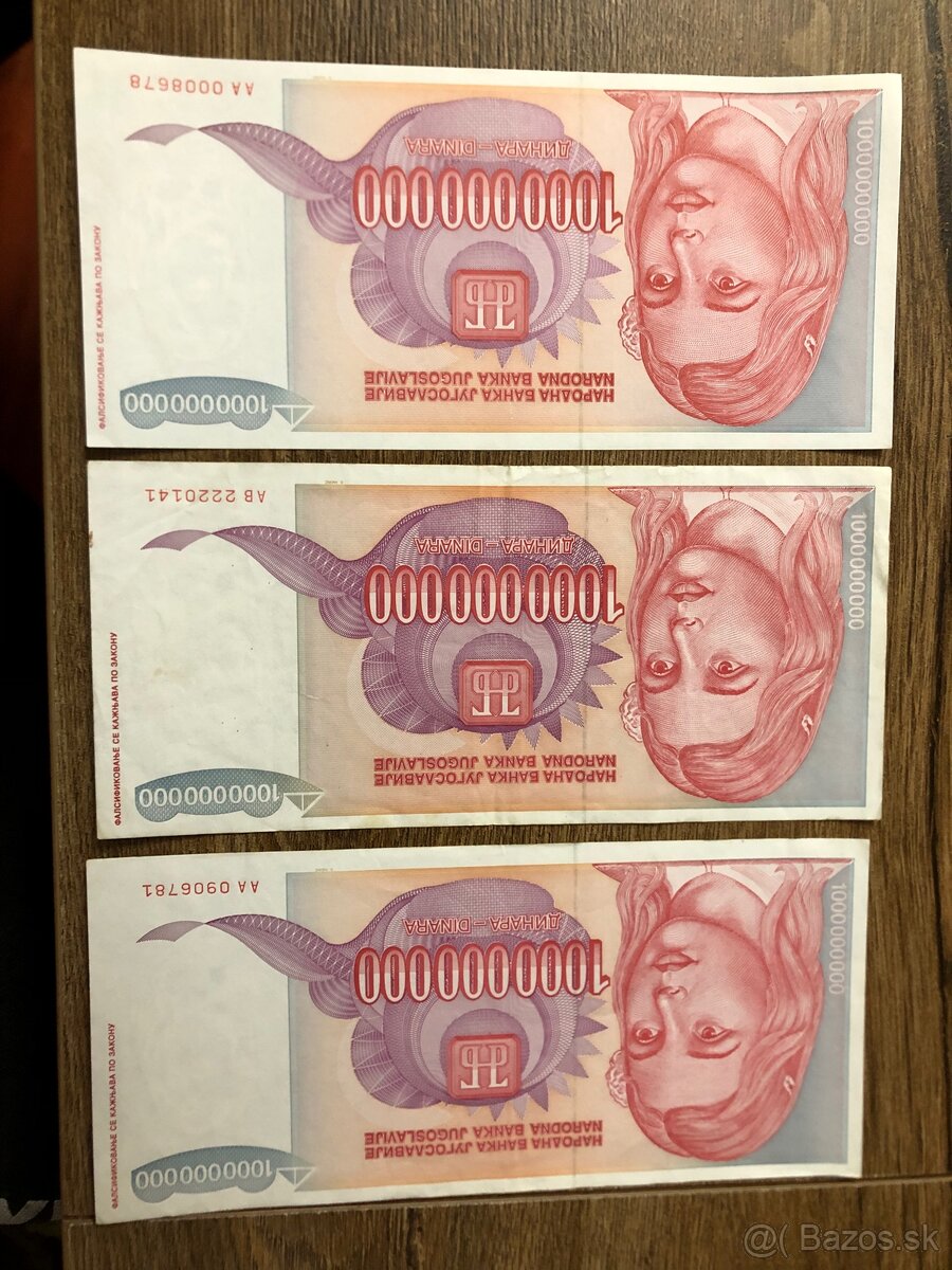 Bankovky JUHOSLAVIA 4 - 11