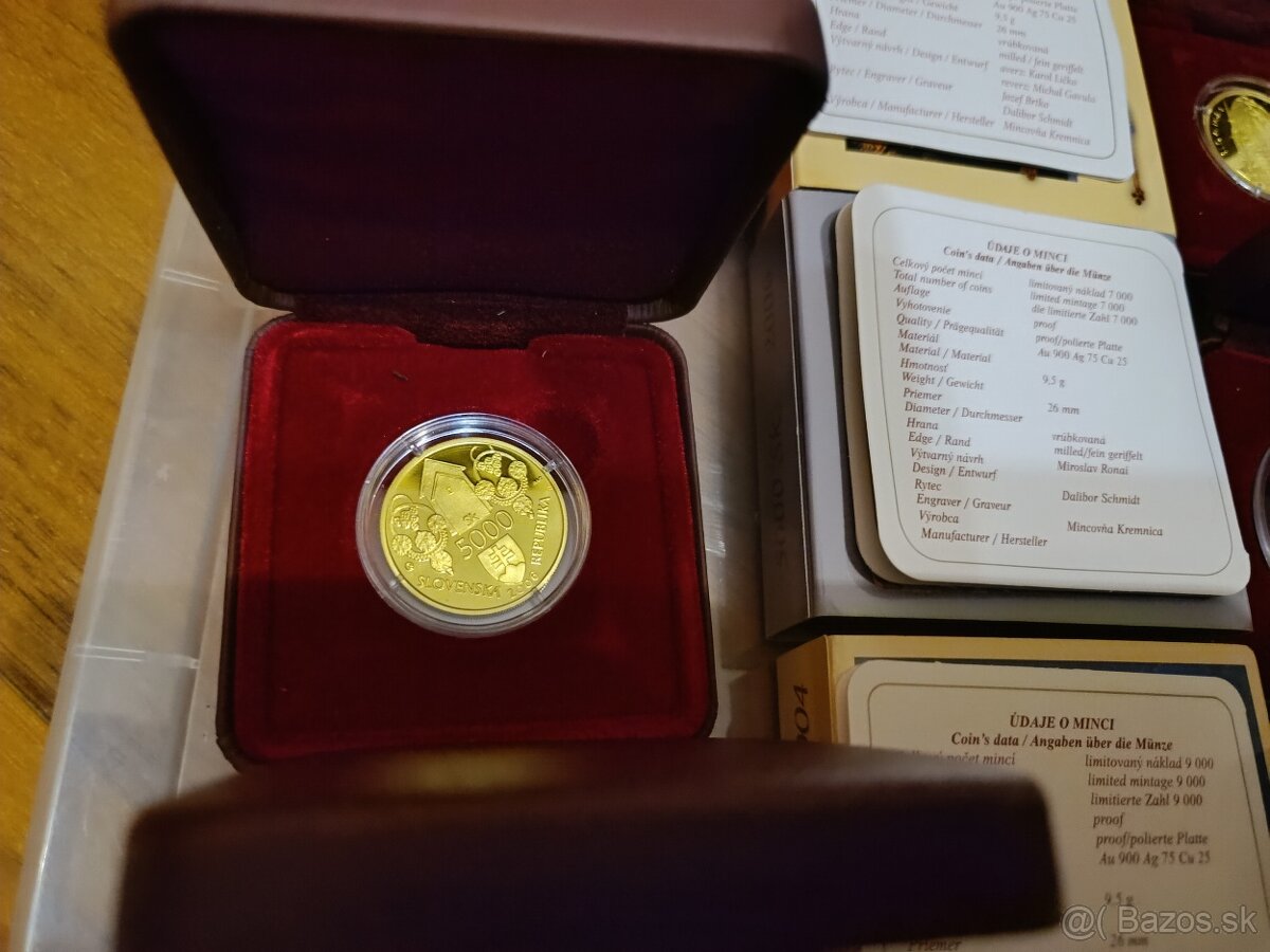 Predém SK mince nominal 5000,-SK -zlate - 11