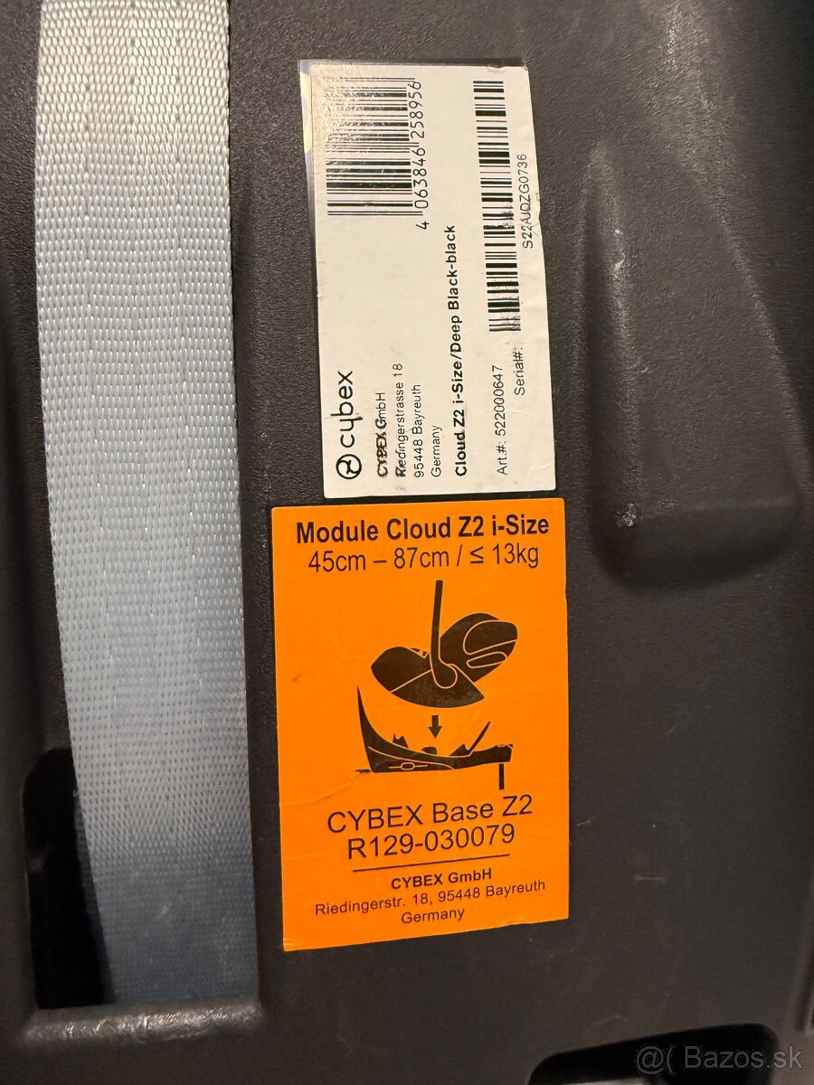 CYBEX Sirona T i-Size a Cloud Z2 i-Size, black so zakladnou - 11