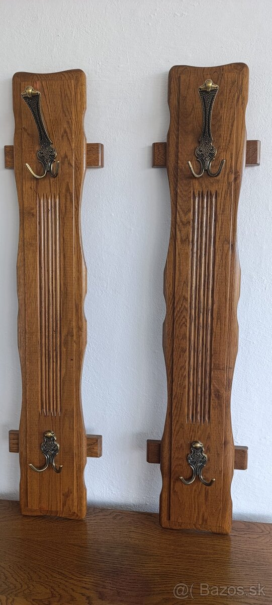 Rustikální botník, věšáky, předsíňový set, masív - 11