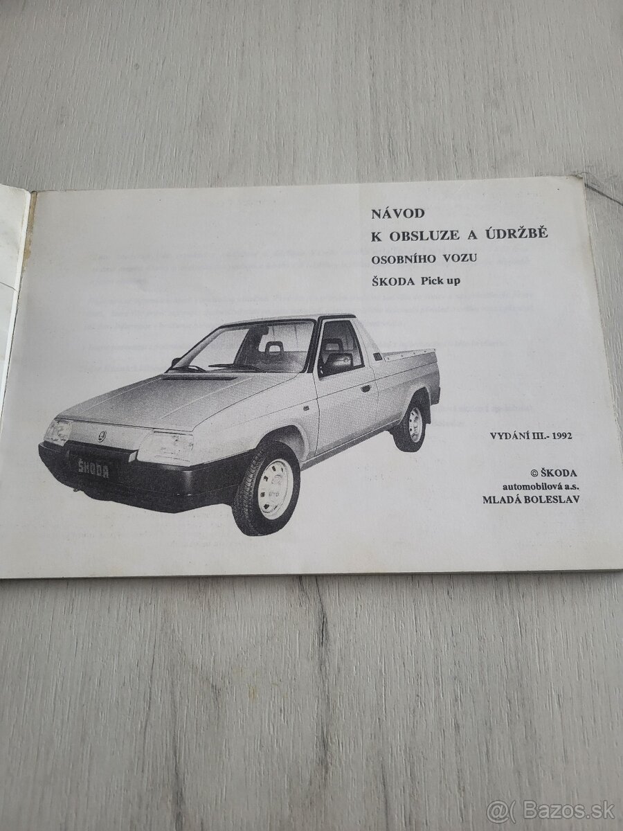 Škoda-pick-up návod k obsluze a údržbe, - 11