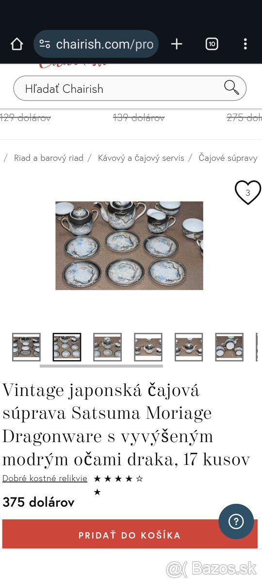 Súprava porcelánová Japan dragon ware - 11