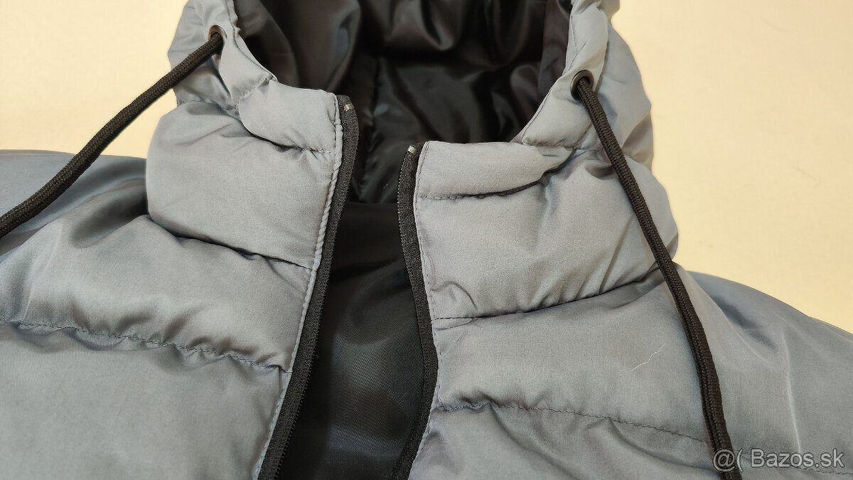 Pánska sivá zimná bunda, veľkosť XL - 11