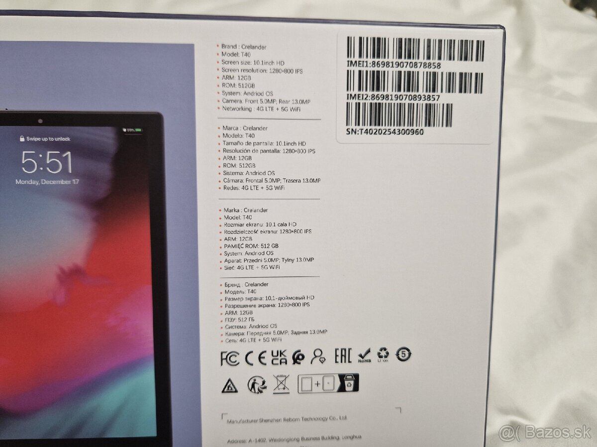 Nový tablet Crelander T40 s klávesnicou a myšou - 11