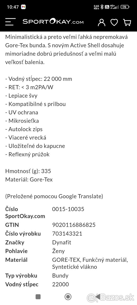 Dámska Gore-Tex bunda vel.S - 11