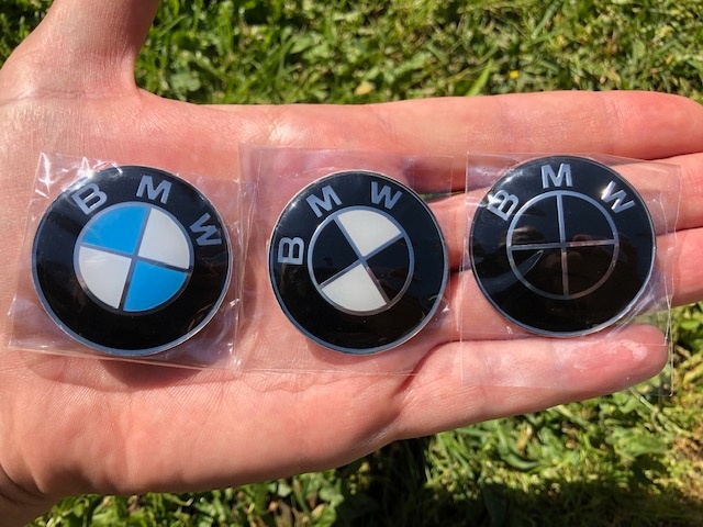 MIX BMW 45MM 74MM 78MM 82MM ZNAKY CIERNE MODRE BIELE - 11